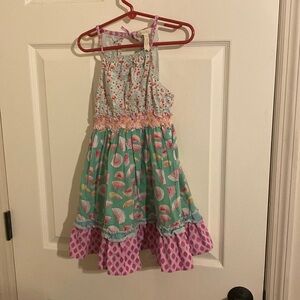 Girls MATILDA JANE Adventure begins Slice Of Life Dress size 6 Watermelon